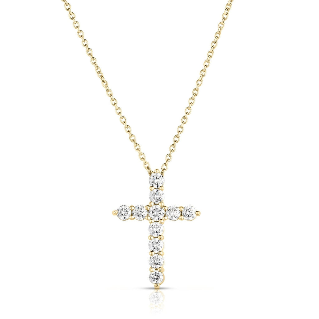 ROBERTO COIN Tiny Treasures Diamond Cross Pendant Necklace