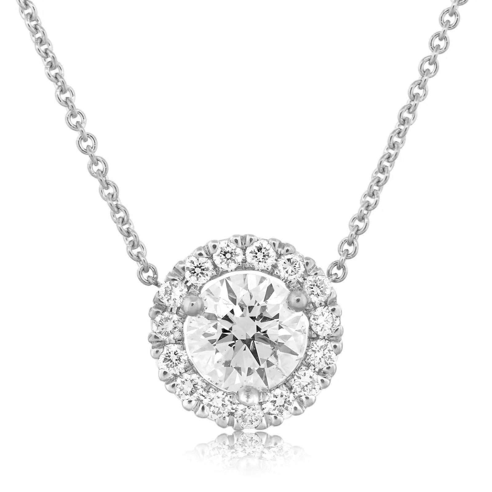Dorothy Lab Grown Diamond Pendant -14K White Gold, Solitaire, 1.00 Carat, –  Best Brilliance