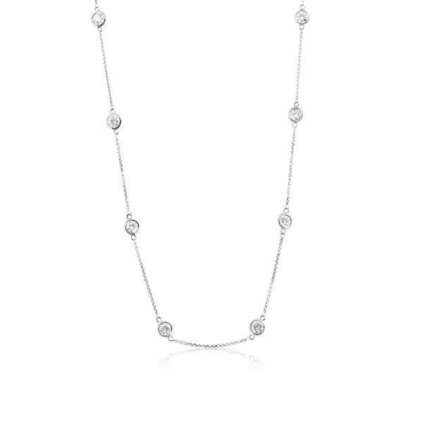 2.5 Carat Diamond by the Inch Necklace