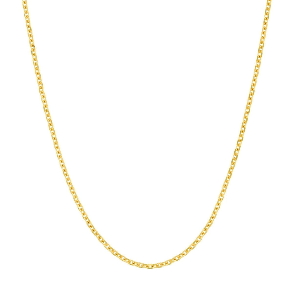 1.05mm Adjustable Cable Chain in Yellow Gold