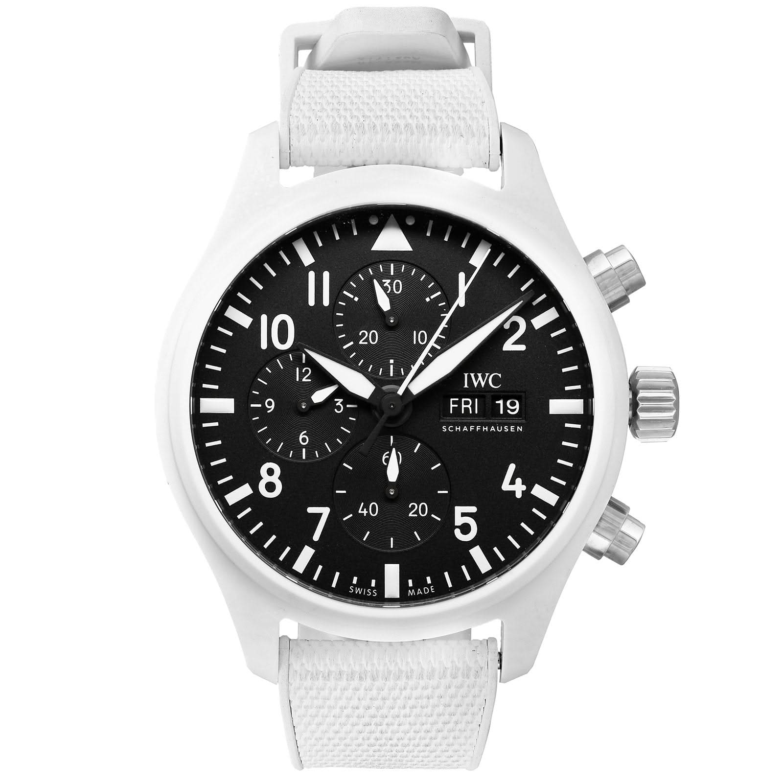 Iwc Pilot Chronograph White Dial IWC Pilot's Watch Double