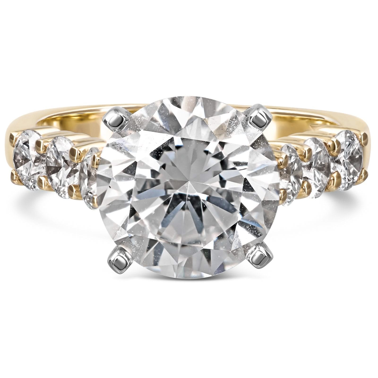 modern diamond dress rings Kinsley Contemporary Round Halo Twist Diamond Engagement Ring