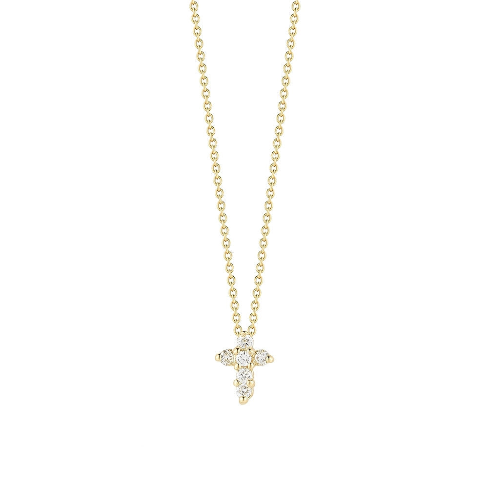 ROBERTO COIN Baby Cross Diamond Necklace