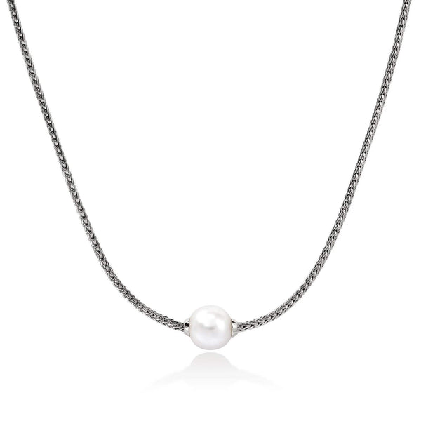 アクセサリー PRY Silver & White Pearl Chain Necklace InvImg2106700738-
