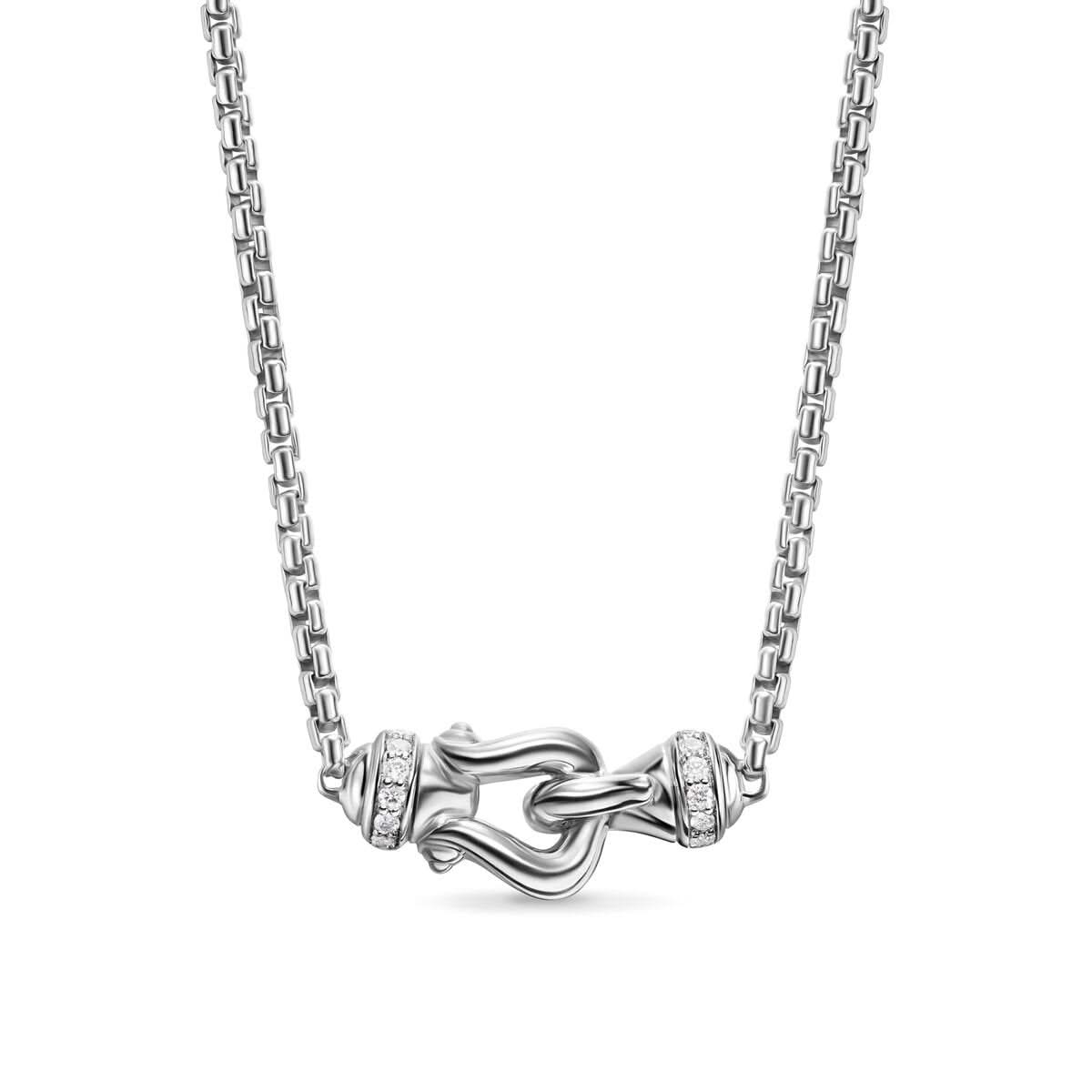 DAVID YURMAN Petite Buckle Necklace in Sterling Silver with
