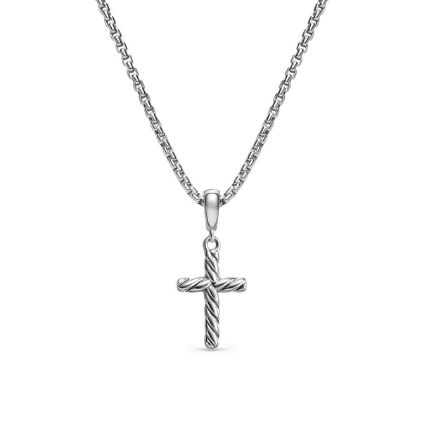 DAVID YURMAN Cable Cross Pendant Necklace in Sterling Silver, 17.5
