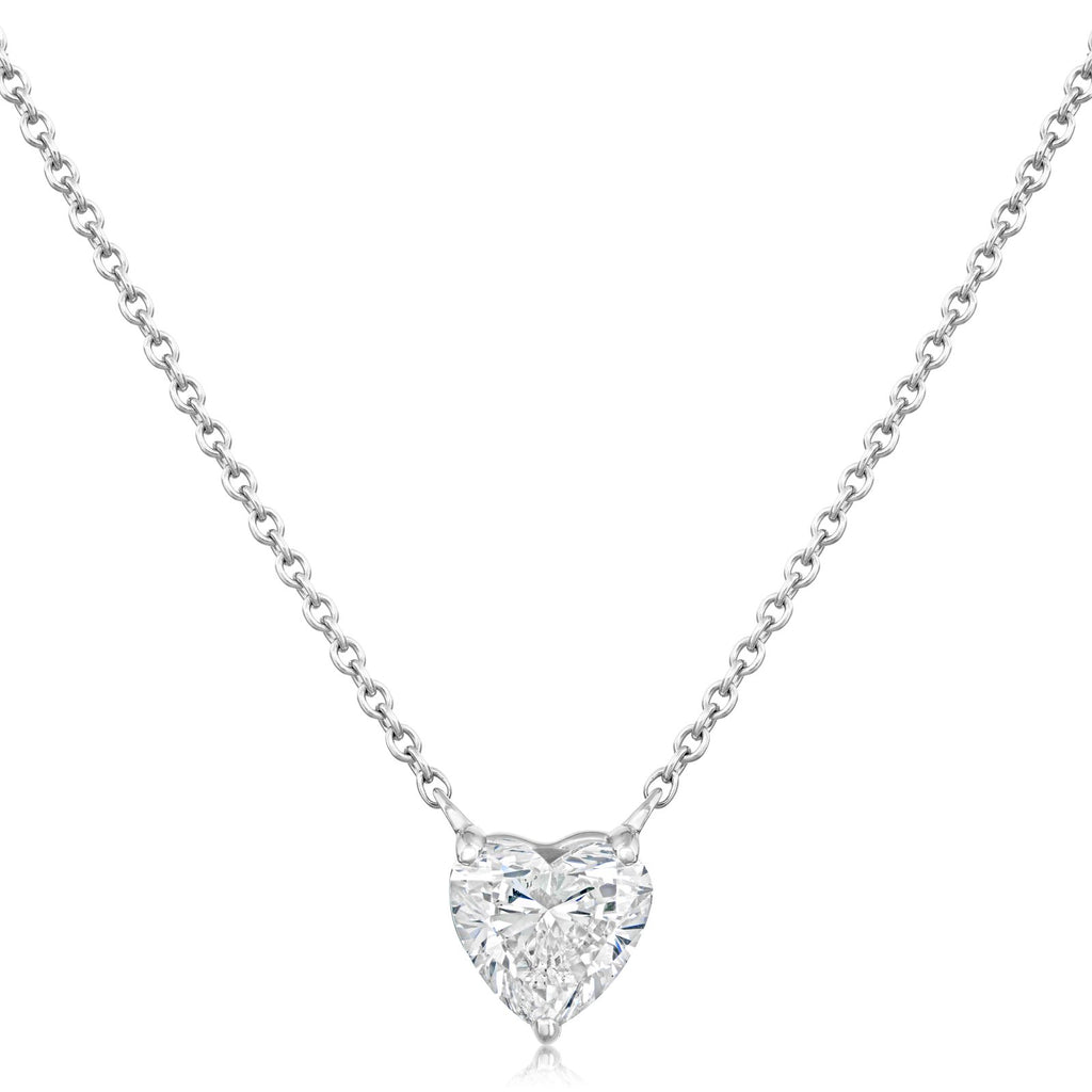 1.01 Carat Heart Diamond Solitaire Pendant