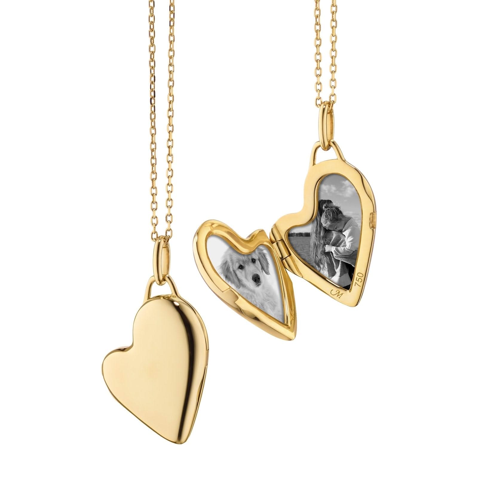 18k gold gold locket necklace heart