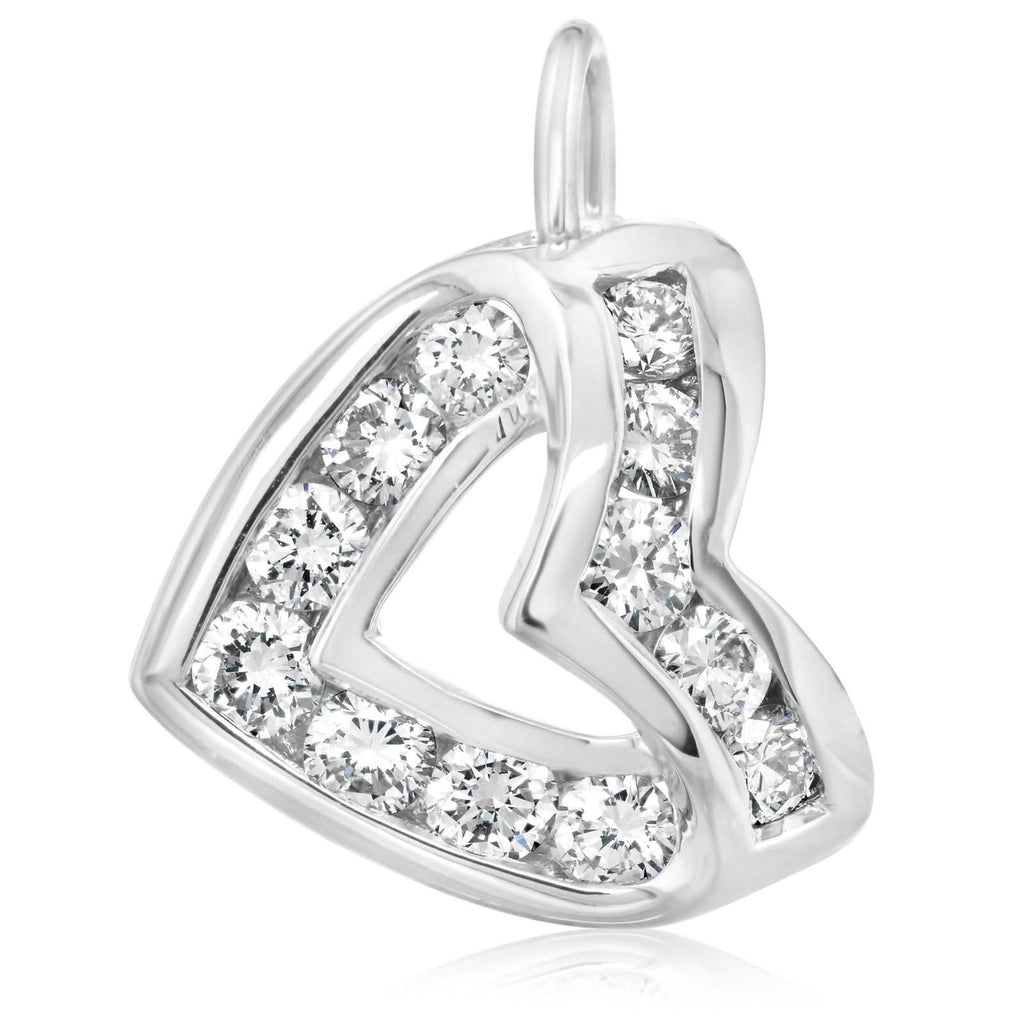 Estate Diamond Heart Pendant