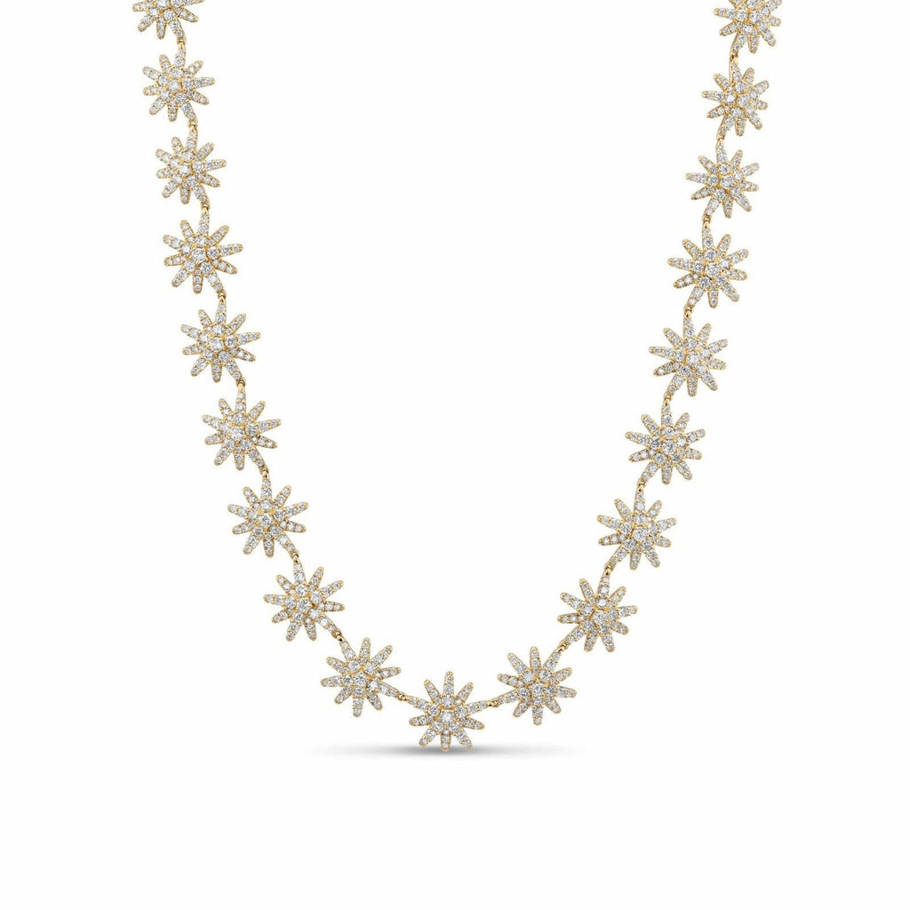 DAVID YURMAN Starburst Tennis Necklace in 18K Yellow Gold with Diamonds, 12.5mm