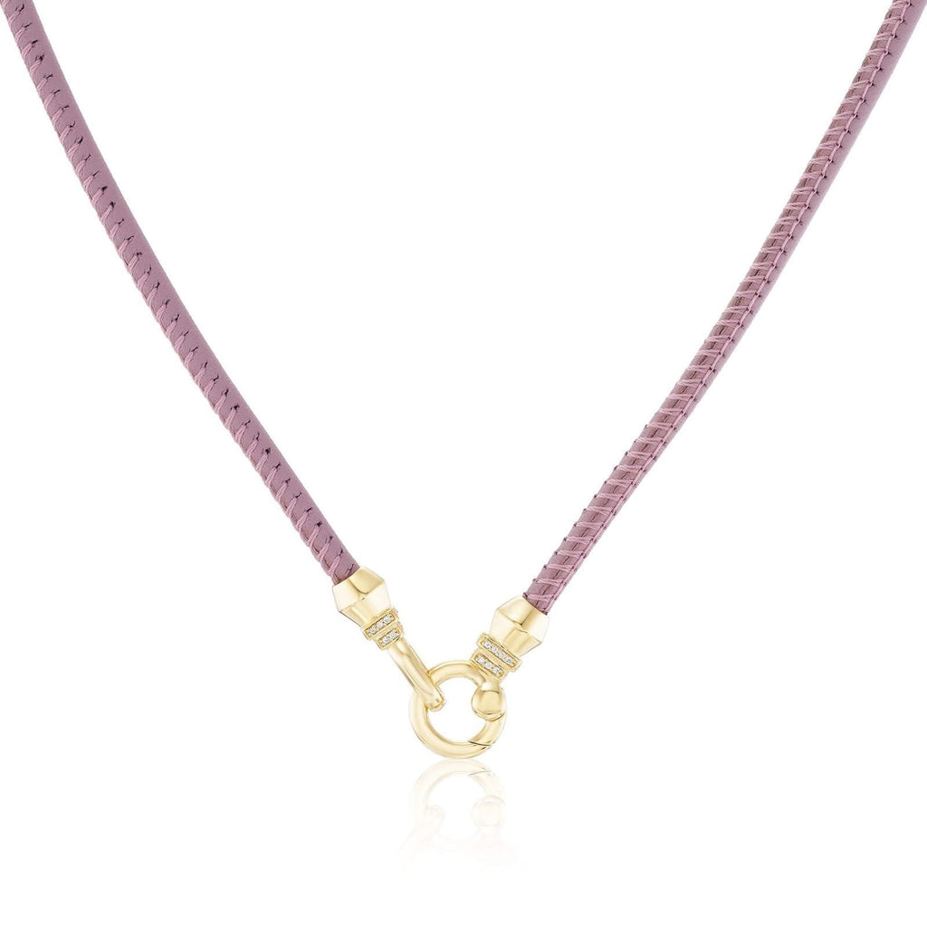 SORELLINA Purple Leather Cord Necklace