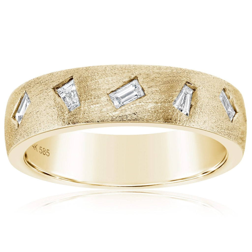 DILAMANI 14K Gold Baguette Diamond Band