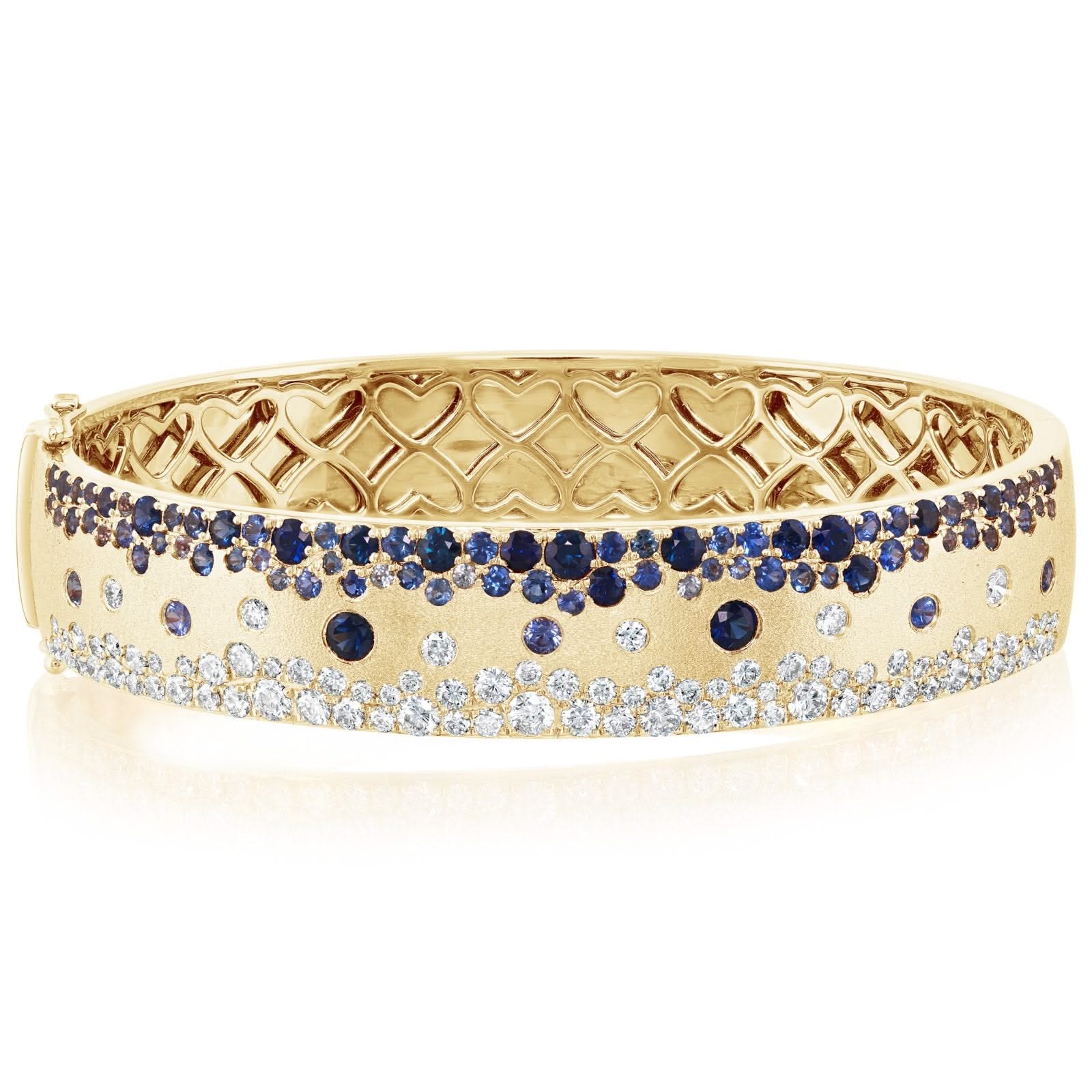 DILAMANI 14K Gold Sapphire Diamond Bangle – Reis-Nichols Jewelers
