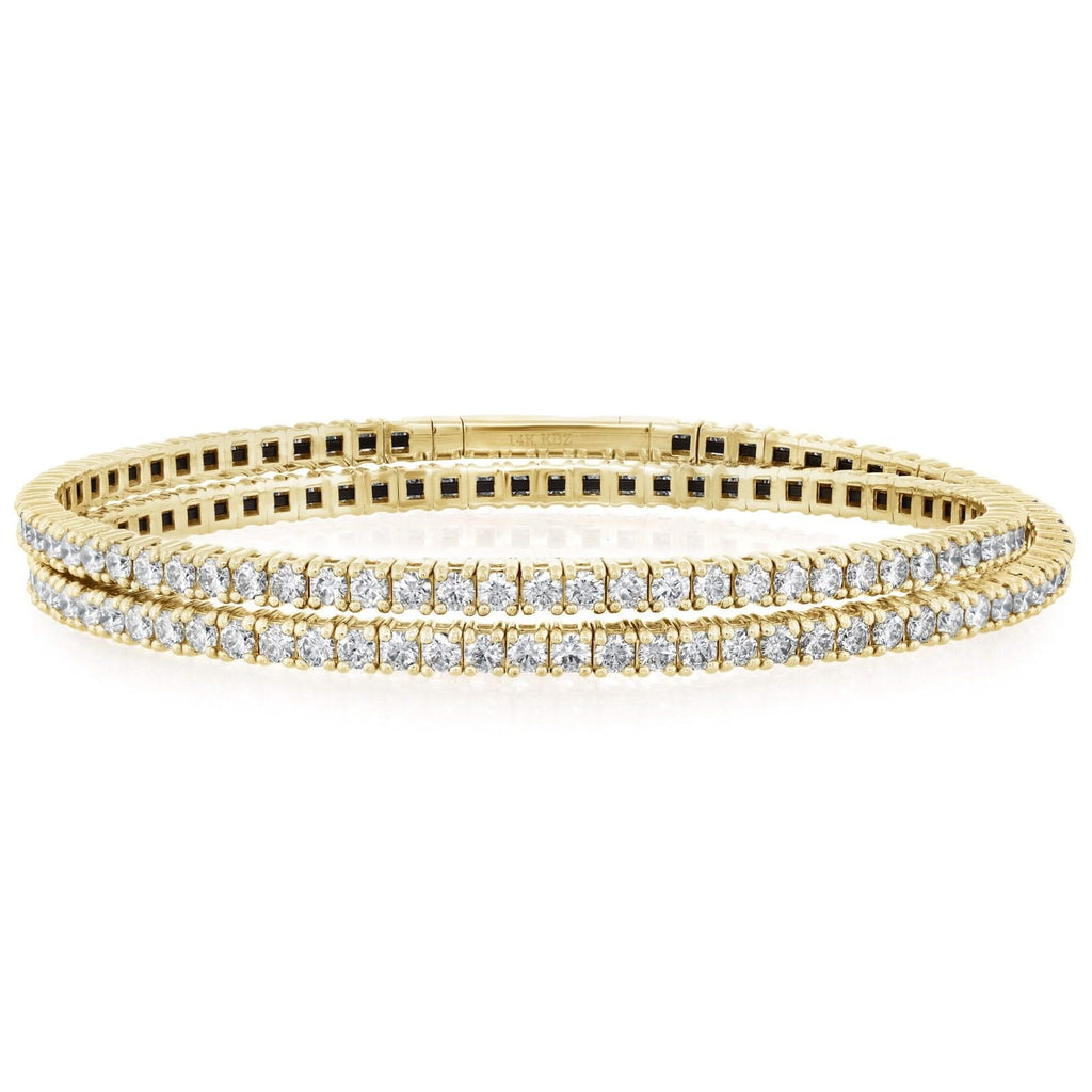 14K Gold 6.51 CTW Diamond Flex Bracelet
