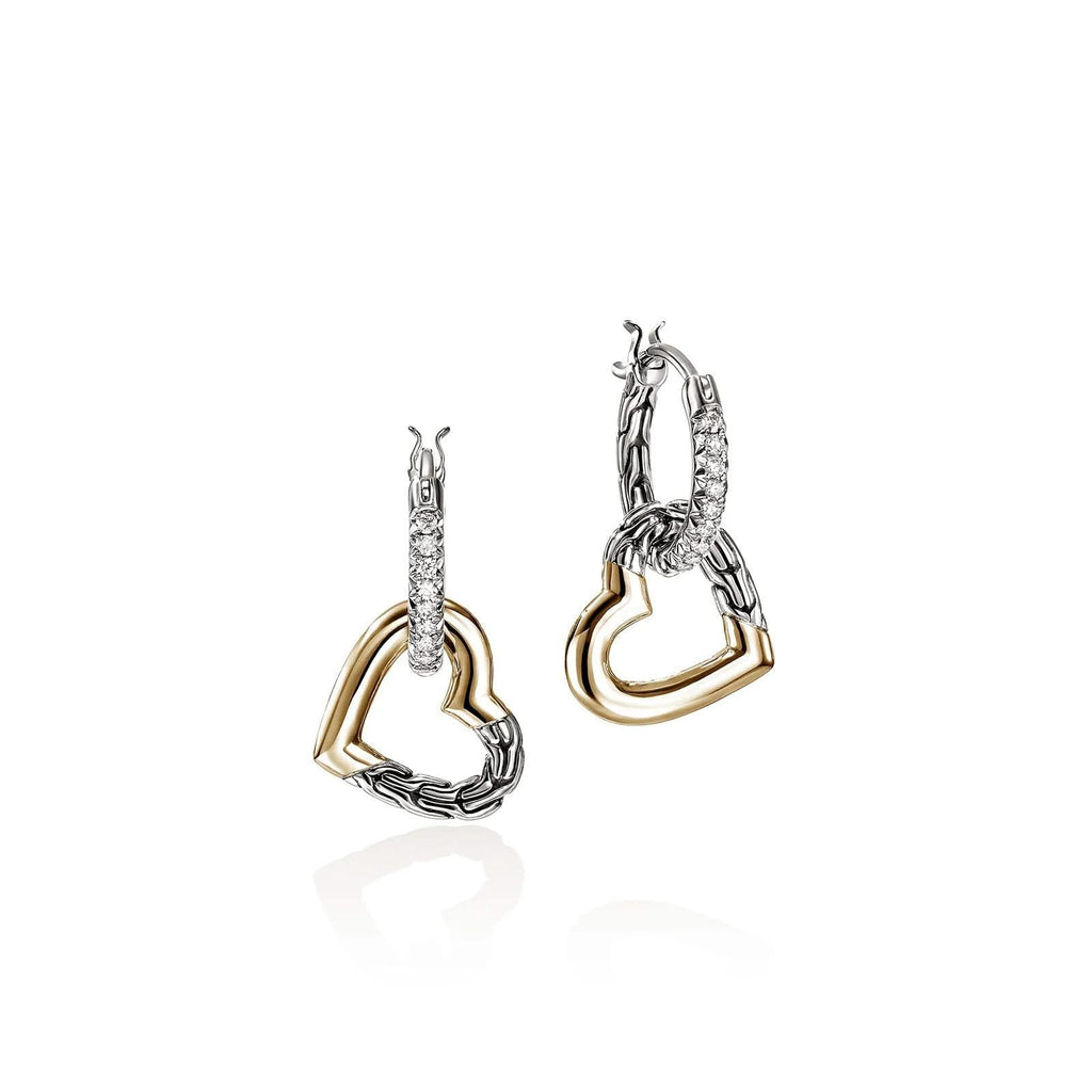 JOHN HARDY Essentials Diamond Heart Drop Earrings