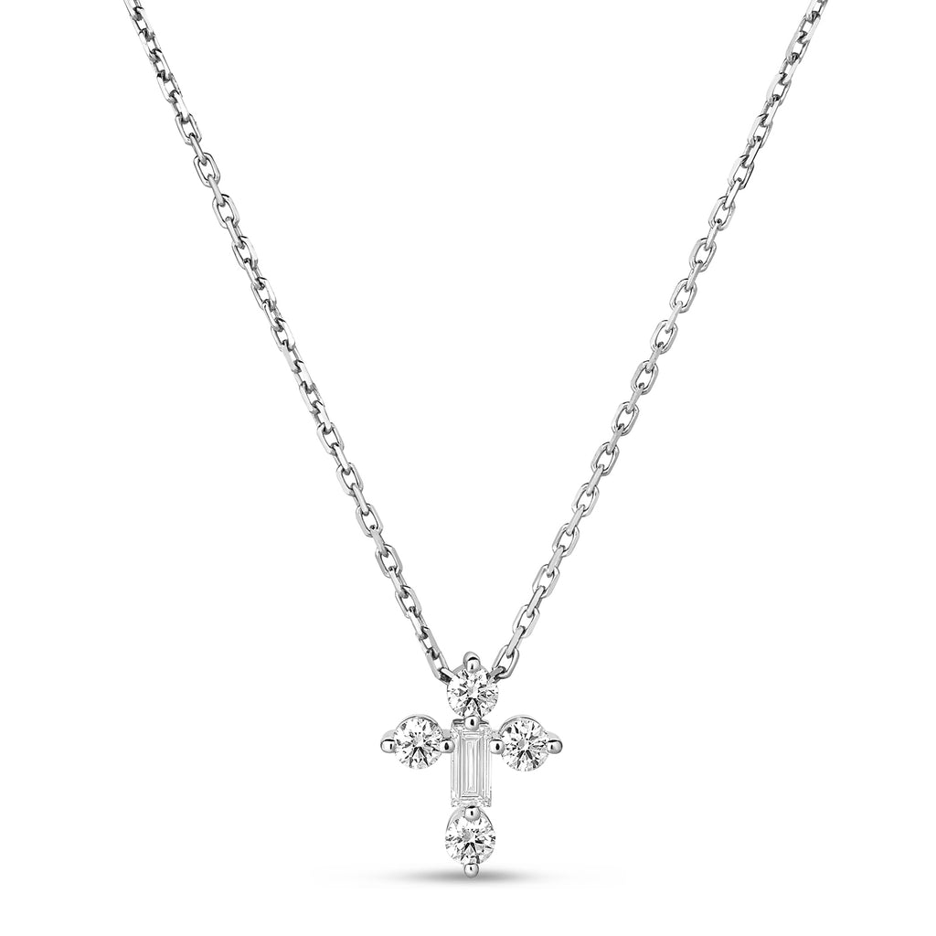 ROBERTO COIN 1/3 Carat Princess Cross Diamond Necklace