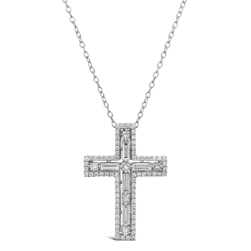 Mixed Shape Diamond Cross