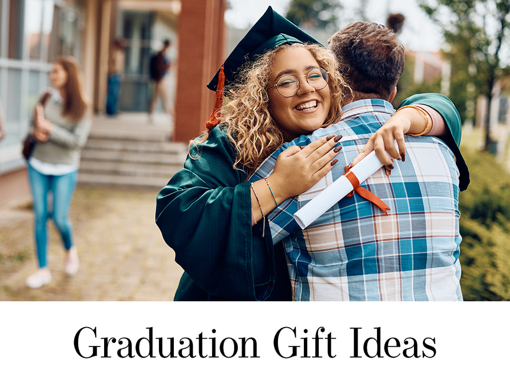 Graduation Gift Ideas - girl graduating hugging man