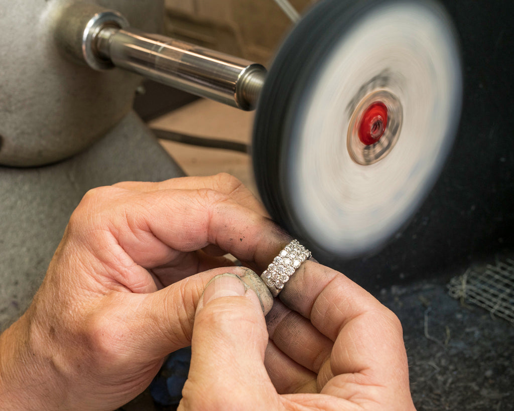 ring being polished