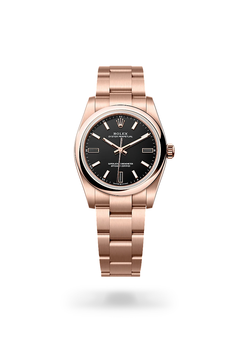 Rolex Oyster Perpetual 34 in Oyster, 34 mm, Everose gold