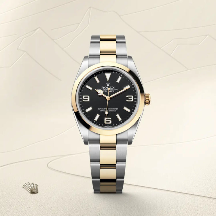 Rolex Explorer 36 Oyster, 36 mm, Oystersteel and yellow gold Rolex Explorer 36 Oyster, 36 mm, Oystersteel and yellow gold