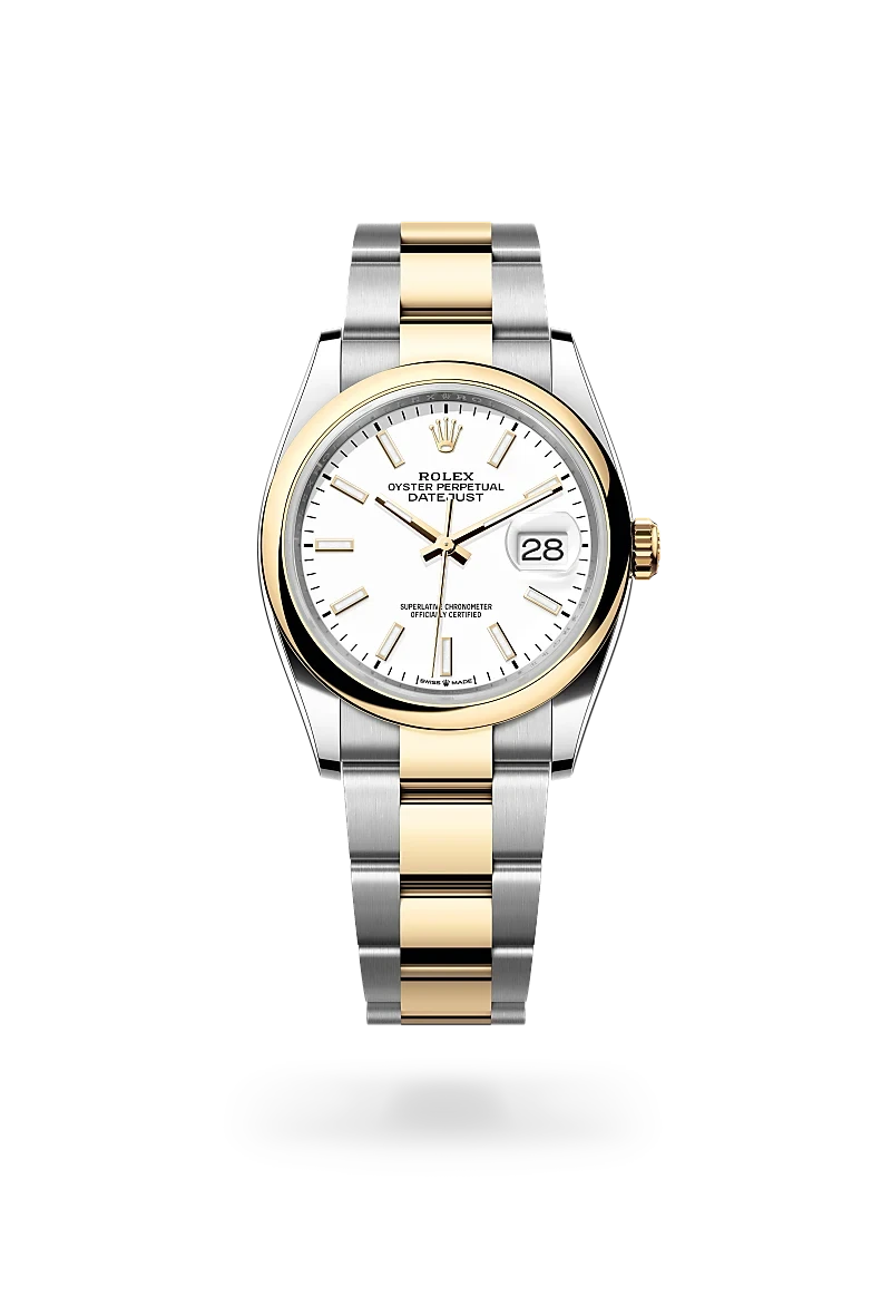 Rolex Datejust 36 in Oyster, 36 mm, Oystersteel and yellow gold