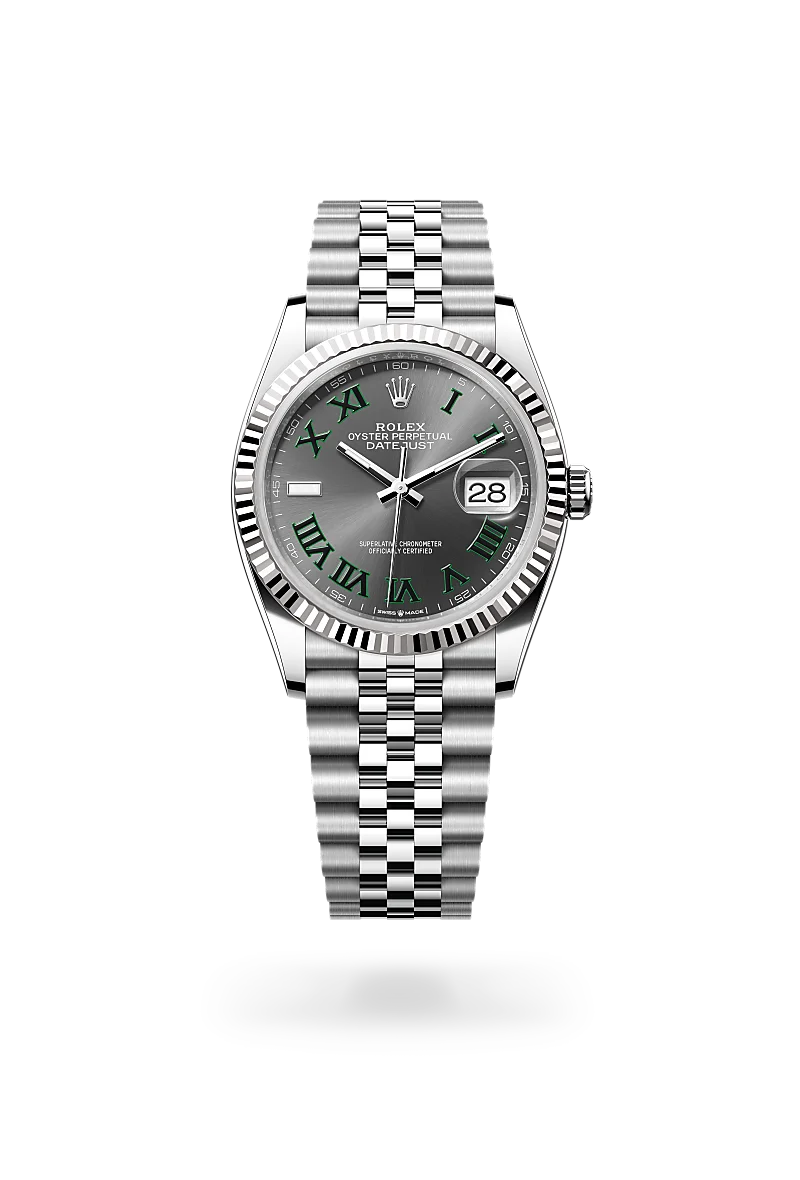 Rolex Datejust 36 in Oyster, 36 mm, Oystersteel and white gold
