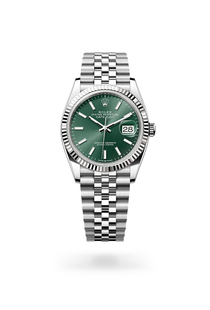 Rolex Datejust 36 in Oyster, 36 mm, Oystersteel and white gold