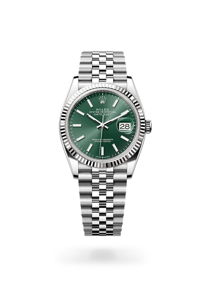 Rolex Datejust 36 Oyster, 36 mm, Oystersteel and white gold