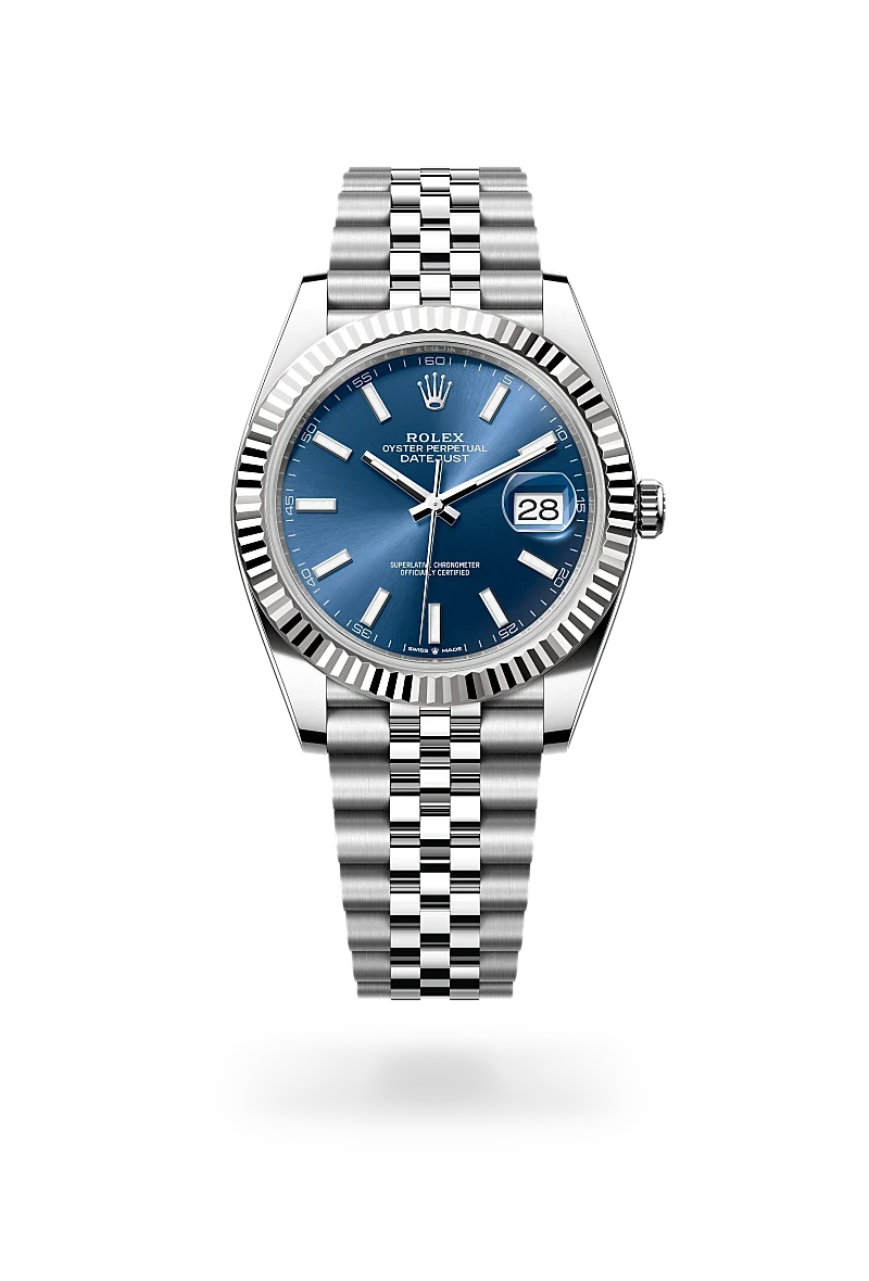 Rolex Datejust 41 in Oyster, 41 mm, Oystersteel and white gold
