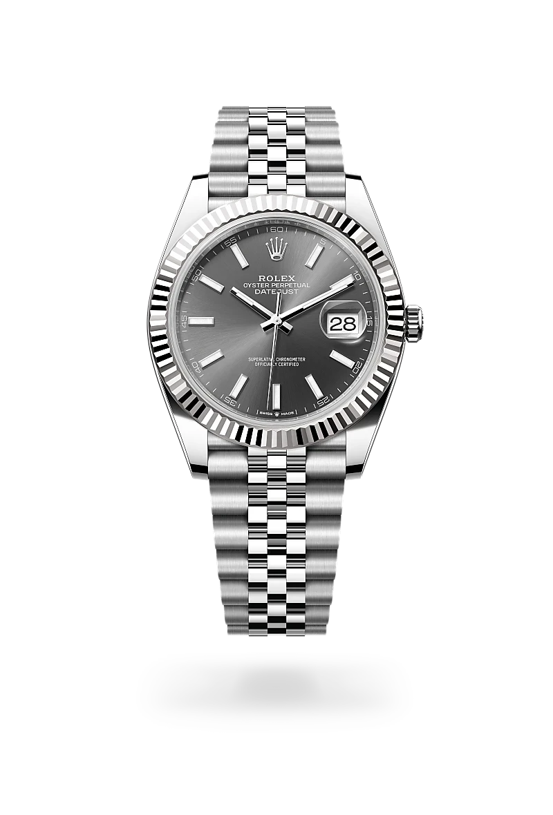 Rolex Datejust 41 in Oyster, 41 mm, Oystersteel and white gold