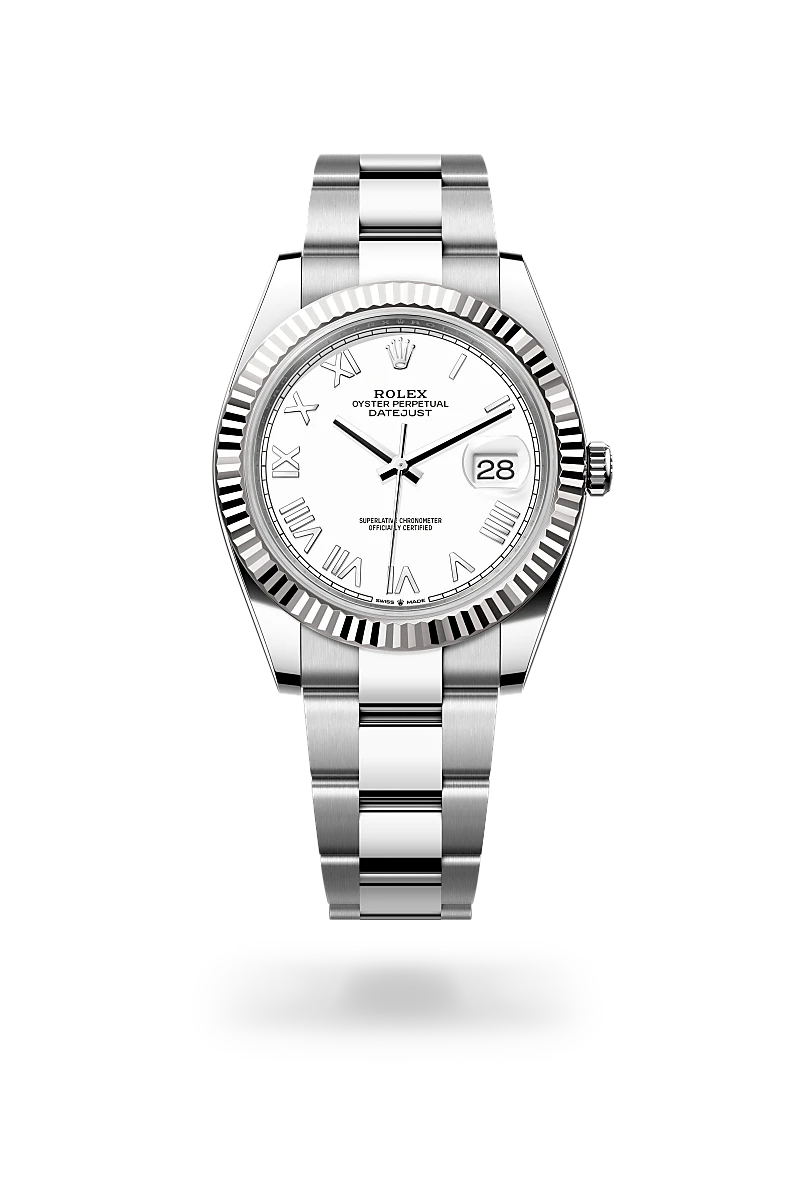 Rolex Datejust 41 in Oyster, 41 mm, Oystersteel and white gold