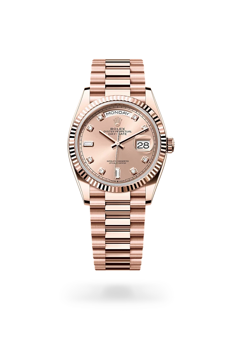 Rolex Day-Date 36 in Oyster, 36 mm, Everose gold