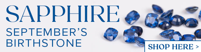 Sapphires laying out. Shop sapphire jewelry. 