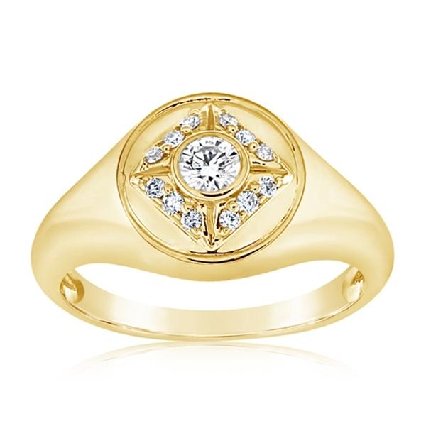 FOREVERMARK Circle Signet Diamond Ring