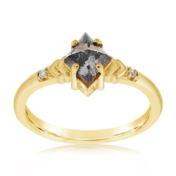 Complete Salt & Pepper Diamond Engagement Ring