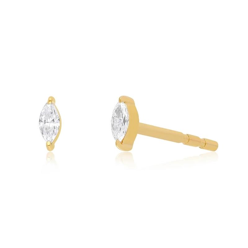 14K Solid Gold Baby Diamond Stud Earrings – J&CO Jewellery
