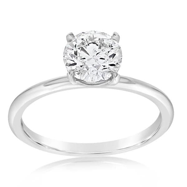 One Carat Round Diamond Ring - Solitaire Engagement Ring