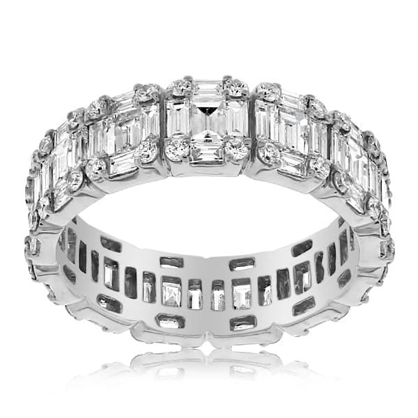 Horizontal Baguette Diamond Full Eternity Ring – jewelsbychloe