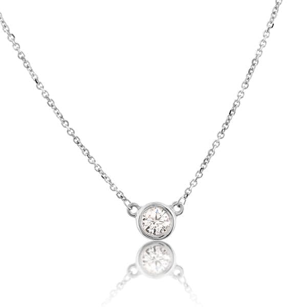 Kay Outlet Previously Owned Necklace 1/2 ct tw Diamonds 10K White Gold |  CoolSprings Galleria