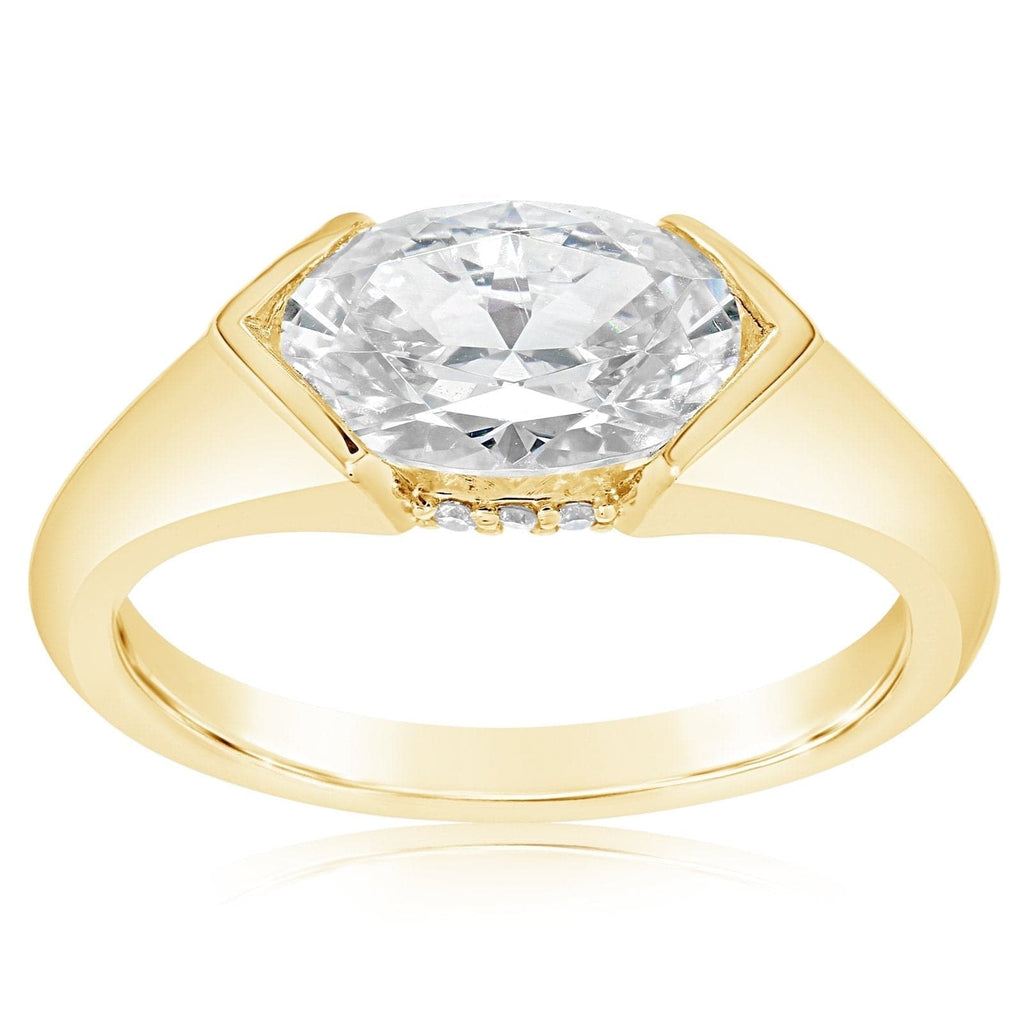 East West Marquise Diamond Engagement Ring Setting