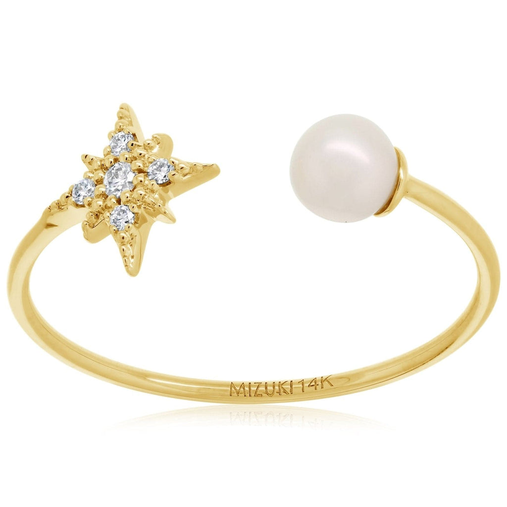 MIZUKI Sea of Beauty Diamond Star & Pearl Ring