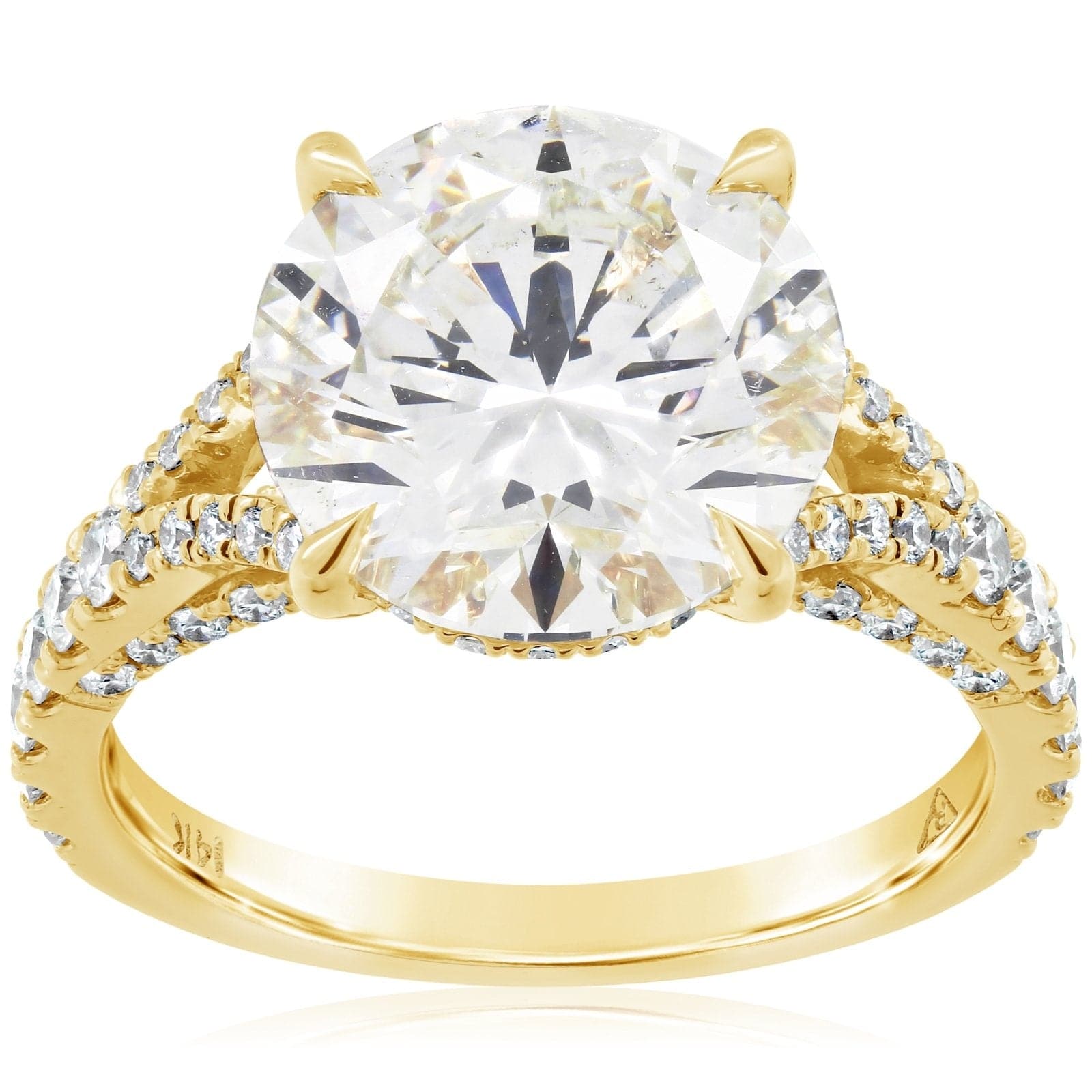 Halo Diamond Engagement Ring | Yellow Gold | Monte Christo Trade Corporation
