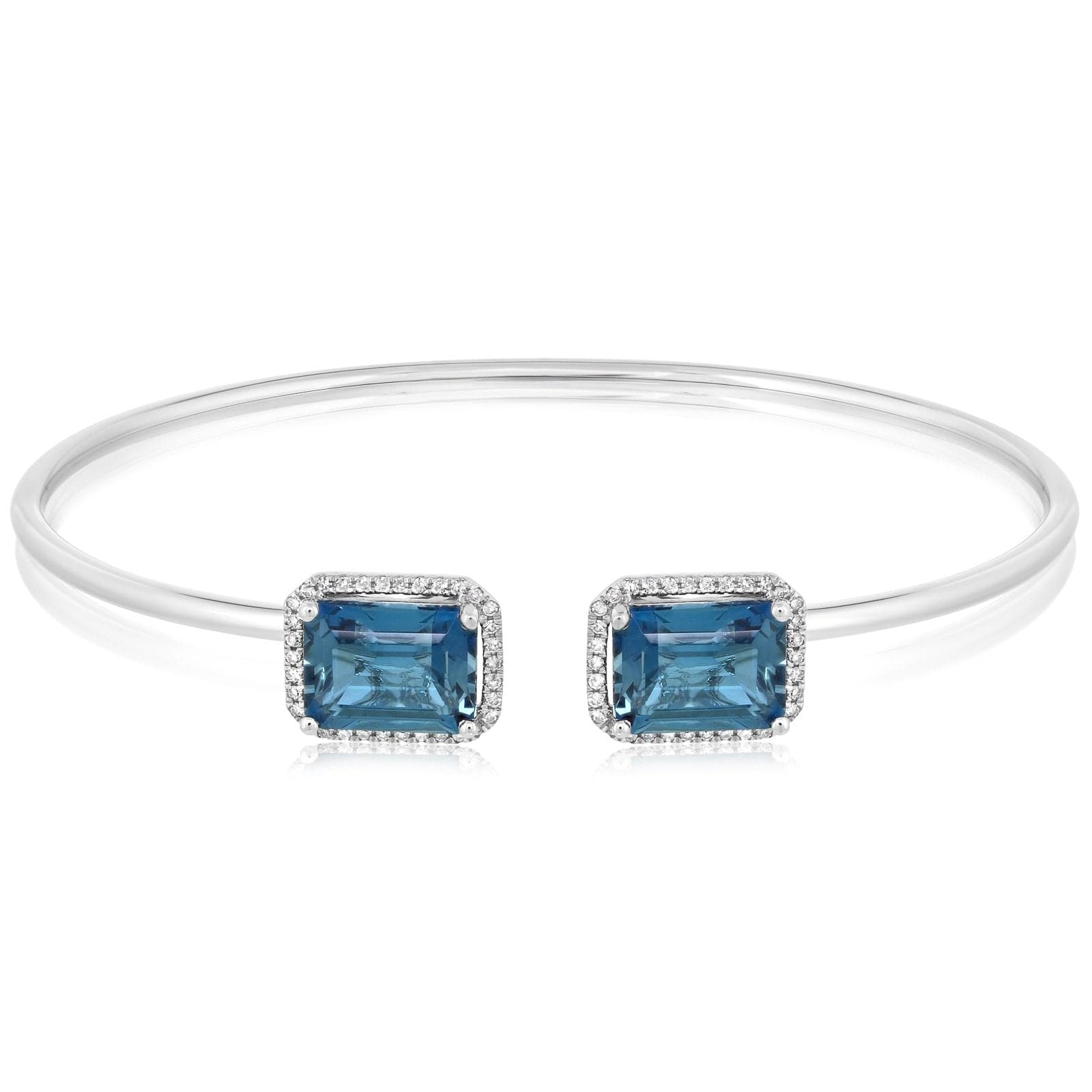 Silver Oval Shape Gemstone & Diamond Bracelet - 85198CBADSSBTSLTB – Carter  Jewelers