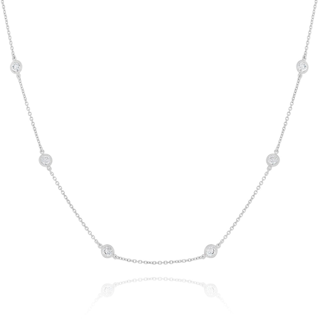 1 1/3 Carat Diamond by the Inch Necklace